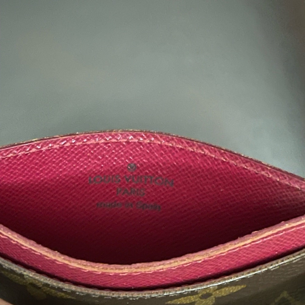 Louis Vuitton Brown and Pink Monogram Card Case - Picture 4 of 8